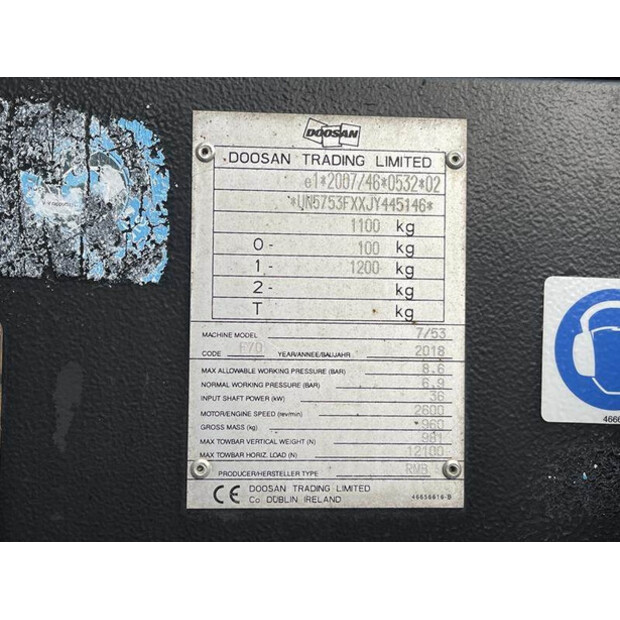 2018 Doosan 7/53 177CFM-46025393