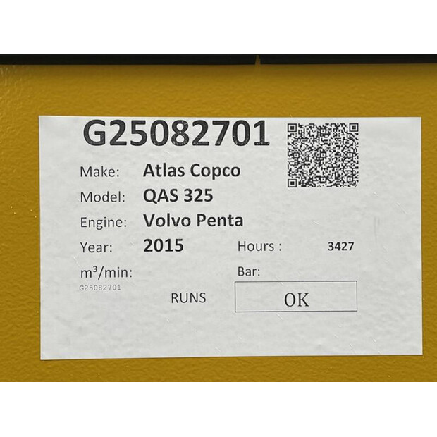 2015 أطلس كوبكو QAS 325 VD-46025801