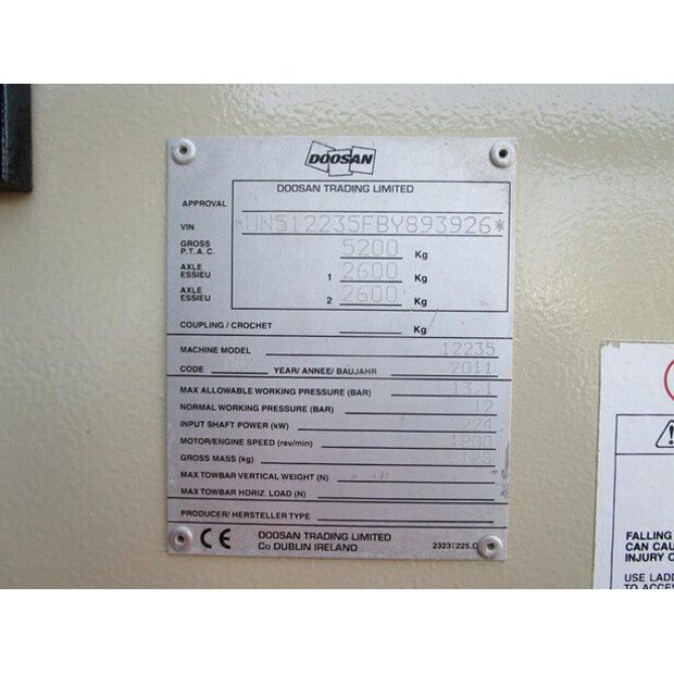 2011 INGERSOLL RAND 12/235 N-46026198