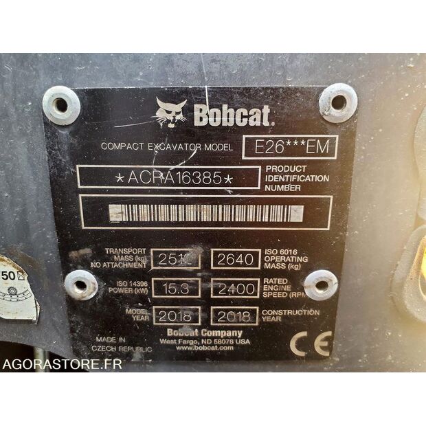 2018 بوبكات E26-46039073