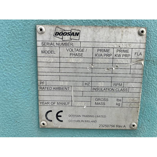 2009 INGERSOLL RAND G250-46044167