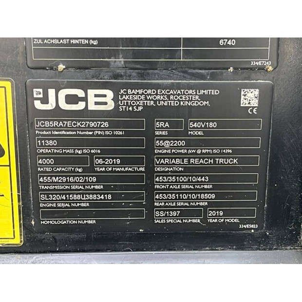 2019 JCB 540-180-46068037
