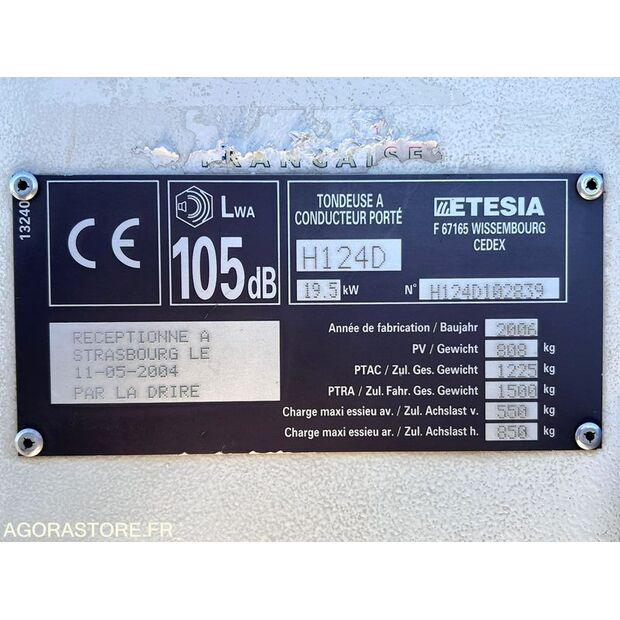 Etesia HYDRO 124D-46086384