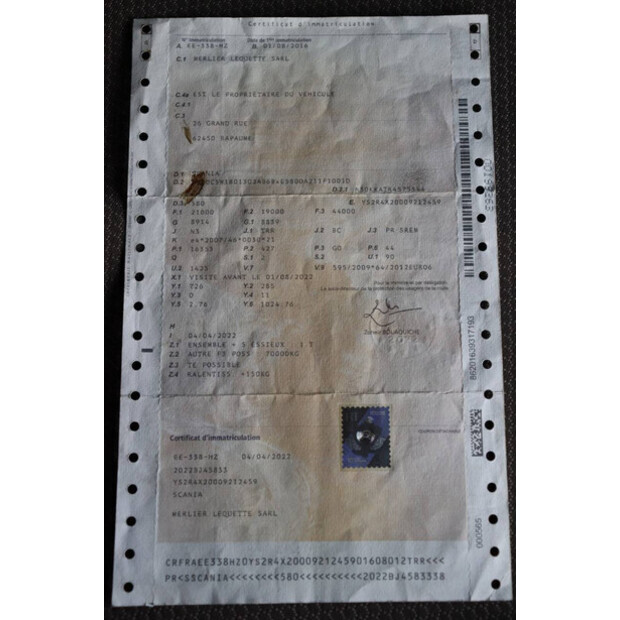 2016 Scania R580-46087354