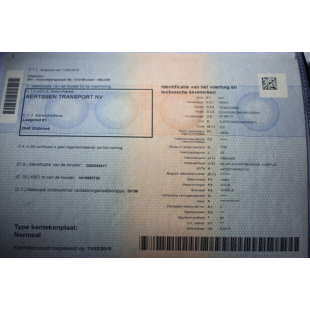 2019 DAF XF 480 FT-46089141