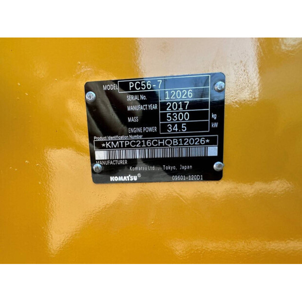 2017 كوماتسو PC56-7-46130182