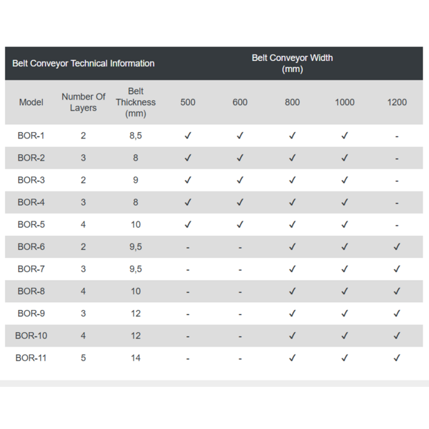 2026 Boratas BOR Series stationary belt conveyors-46149550