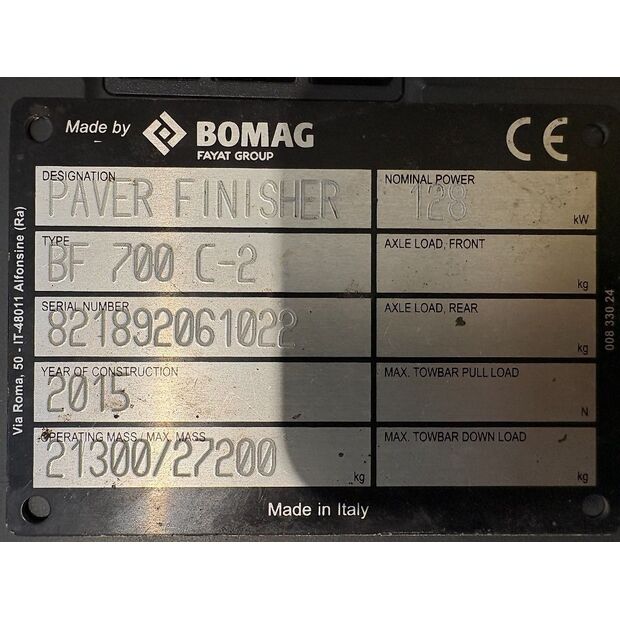 BOMAG BF 700C-2-46150087