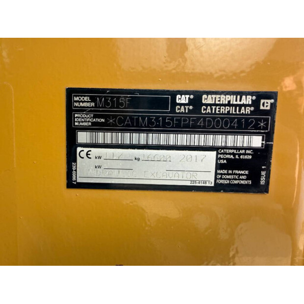 2017 Caterpillar M315F-46167228
