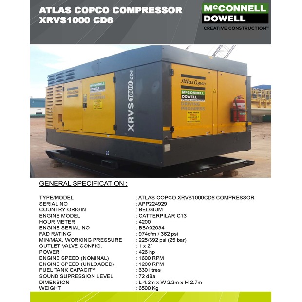 2012 Atlas Copco XRVS1000-46180882