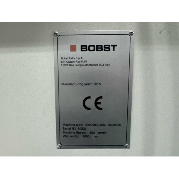 2015 Bobst Rotomec 4003 1000/350/C-46191681