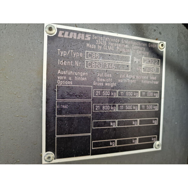 2022 CLAAS LEXION 8700-46209667