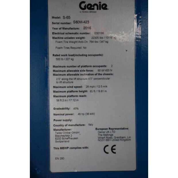 2016 Genie Z-45/25J RT-46211926