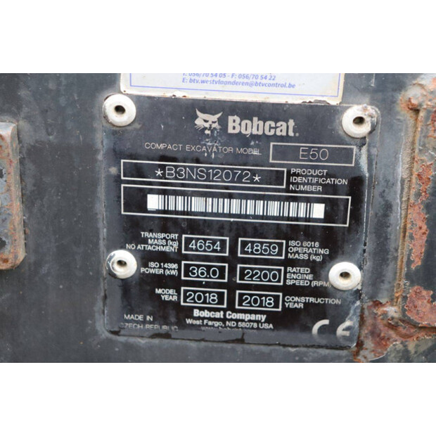 2018 BOBCAT E50-46212960