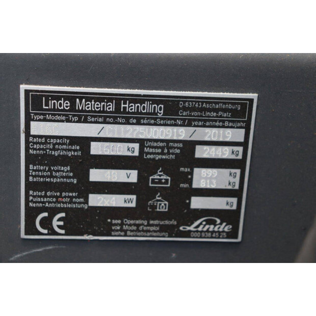 2019 Linde E16C-46213458