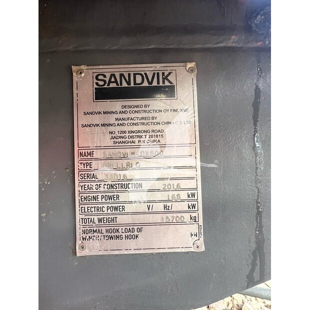 2016 Sandvik DX800-46224339