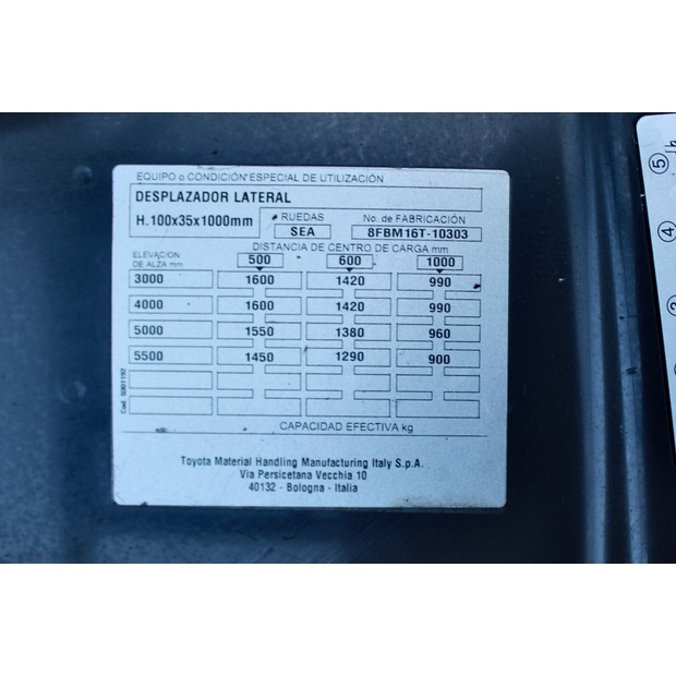 2016 Toyota 8FBM16T-46263011