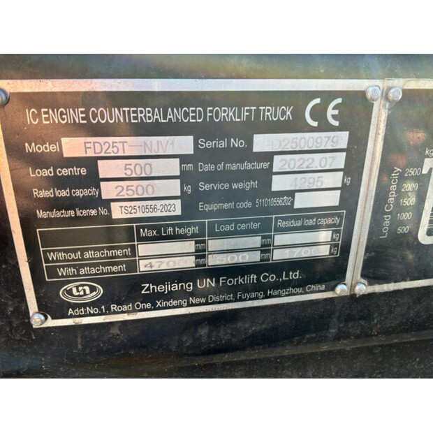 2022 Zhejiang FD25T-46264134