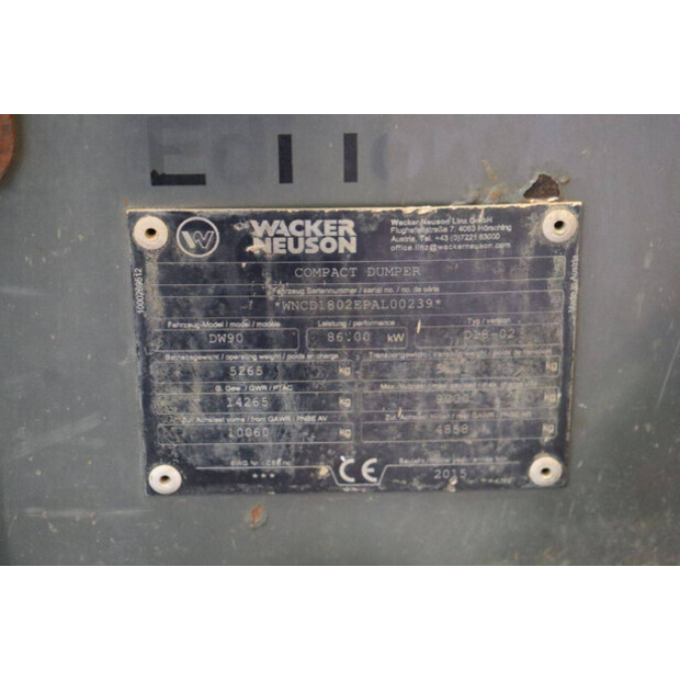 2015 Neuson DW90-46265309