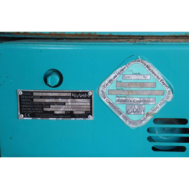 2012 KUBOTA KX155-3SZ-46265346