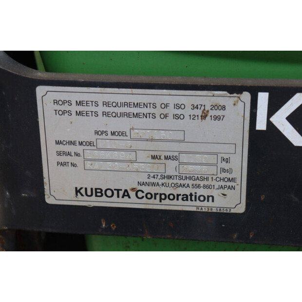 2016 KUBOTA U10-3-46268597