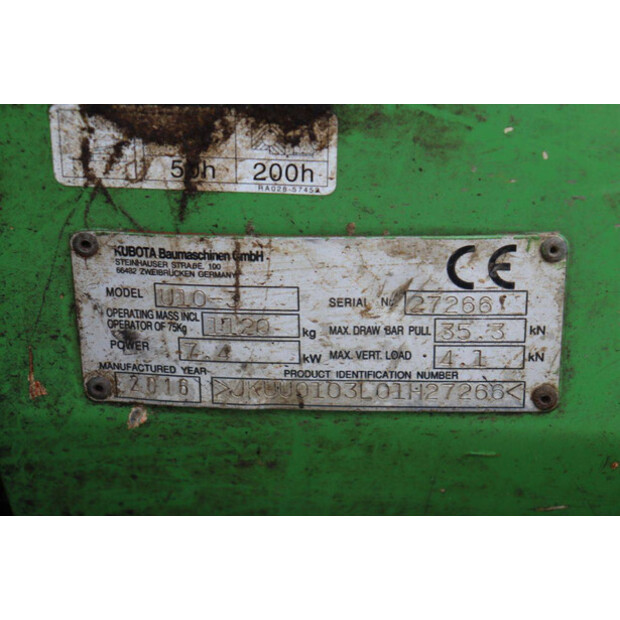 2016 KUBOTA U10-3-46268620