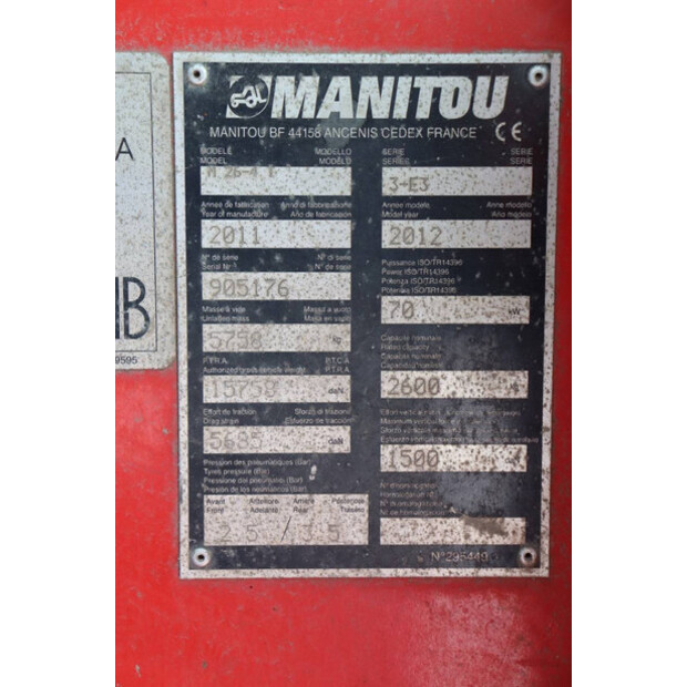 2012 Manitou M26-4-46269454