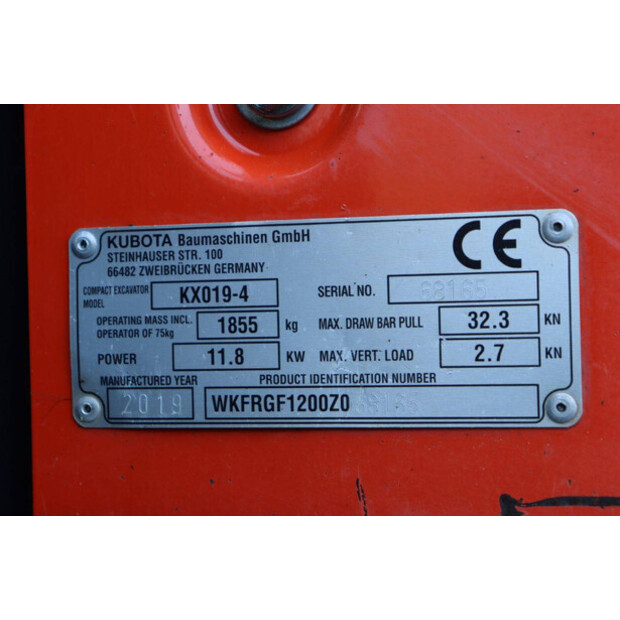2019 كوبوتا KX019-4-46270704
