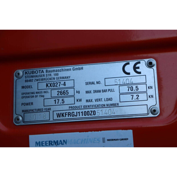 2018 كوبوتا KX027-4-46270784