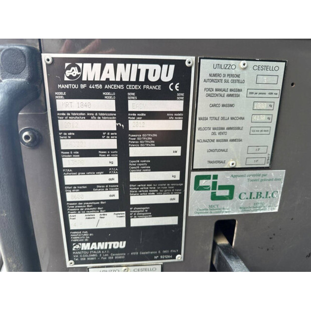2012 Manitou MRT 1840 EASY-46290577