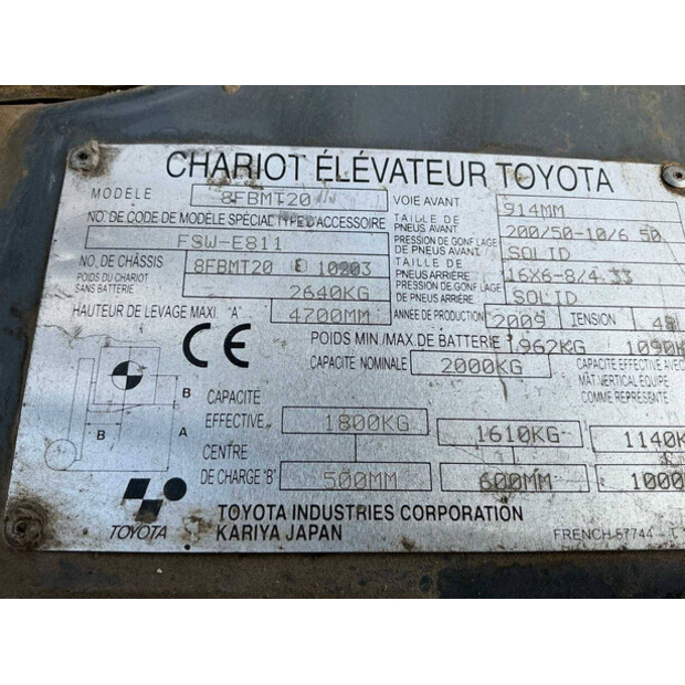 2009 Toyota 8BFMT20-46294793