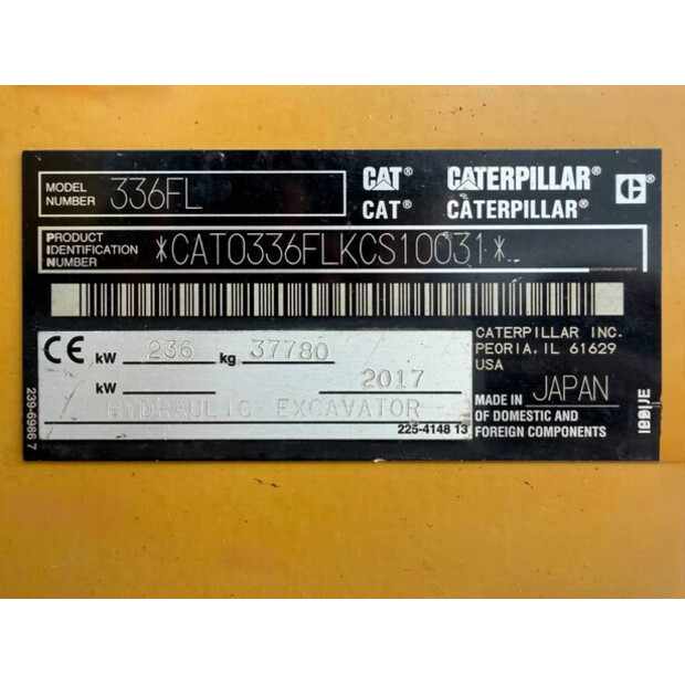 2017 Caterpillar 336FL-46314962