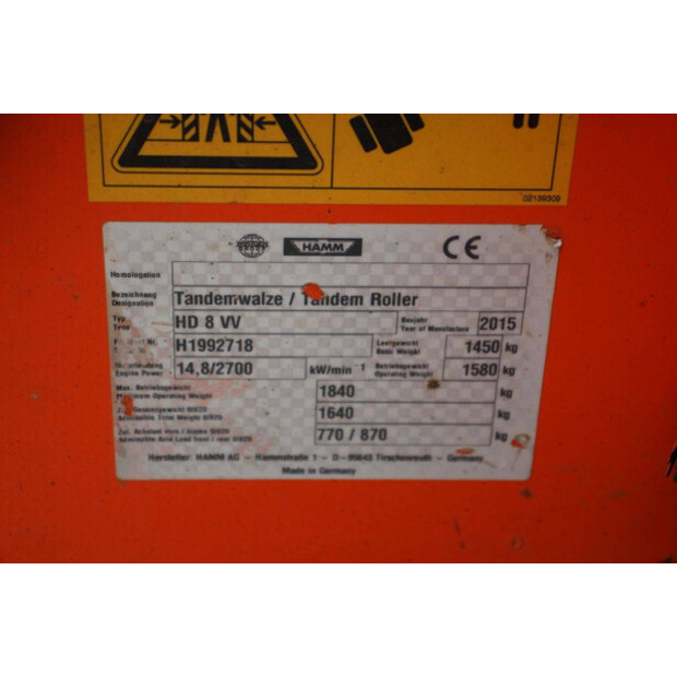 2015 HAMM HD 8 VV-46316587