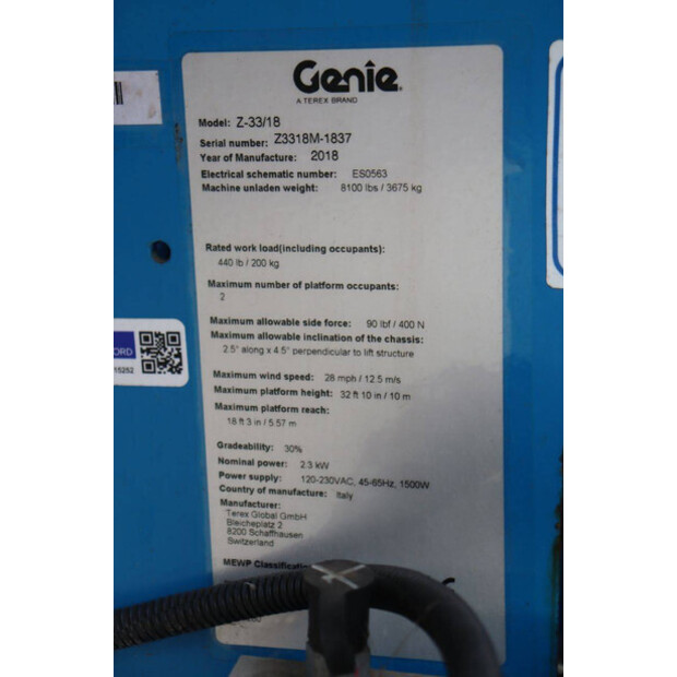 2018 Genie Z-33/18-46409233