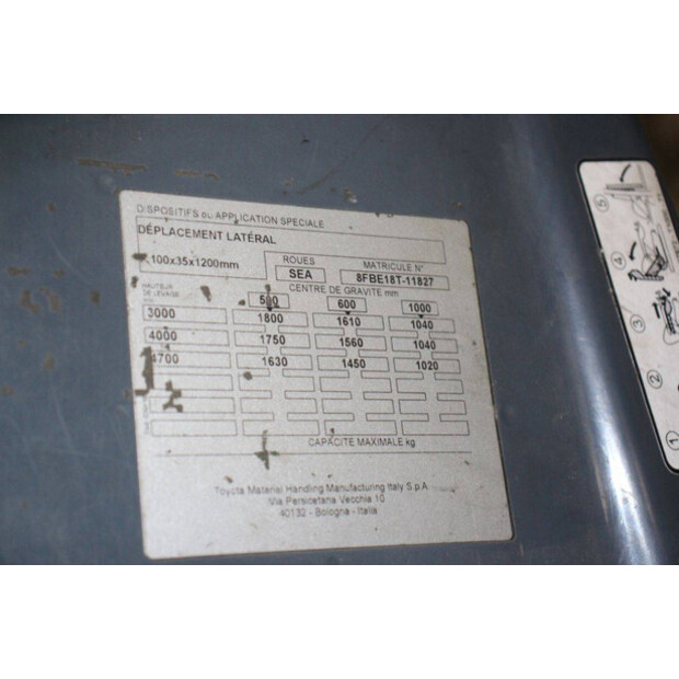 2018 Toyota 8FBE18T-46410607