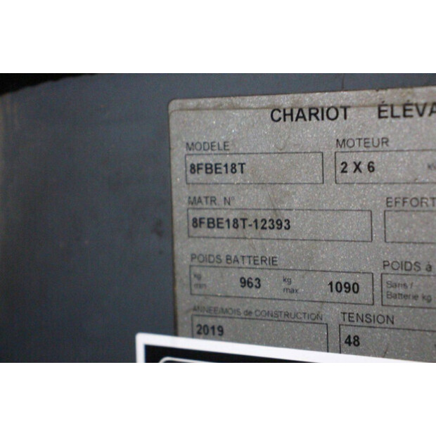 2019 Toyota 8FBE18T-46410634