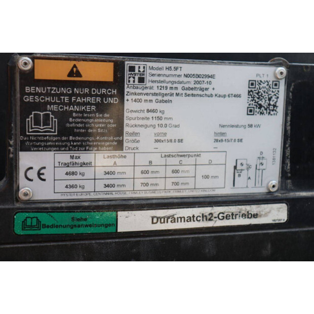2007 Hyster H5.5FT-46411020