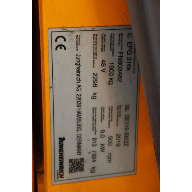 2019 Jungheinrich EFG 316K-46411846