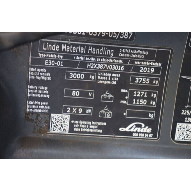 2019 Linde E30-01-46412703