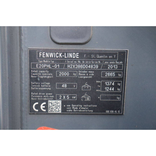 2013 Linde E20PHL-01-46412904