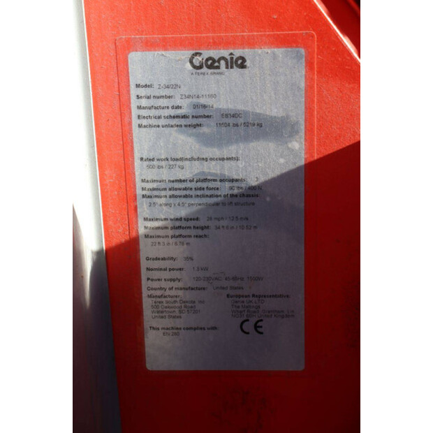 2014 Genie Z-34/22N-46416470