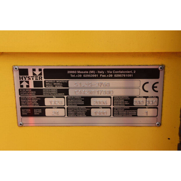 2006 Hyster S1.5S-3768-46416713