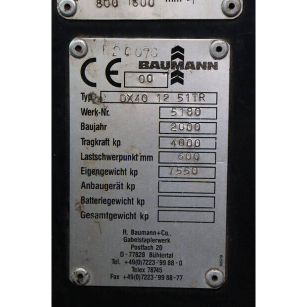 2000 Baumann DX40 12 51TR-46417033