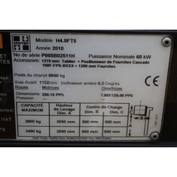 2010 Hyster H4.0FT5-46417611