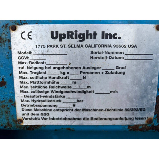 2000 UPRIGHT 66919-001-46418352
