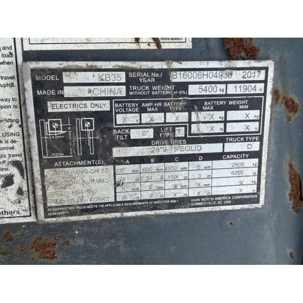 2017 BAOLI KB35-46418378