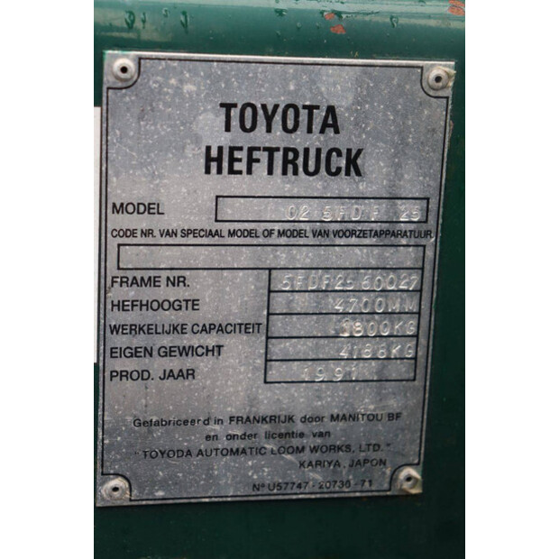 1991 تويوتا 02-5FD-F25-46418688