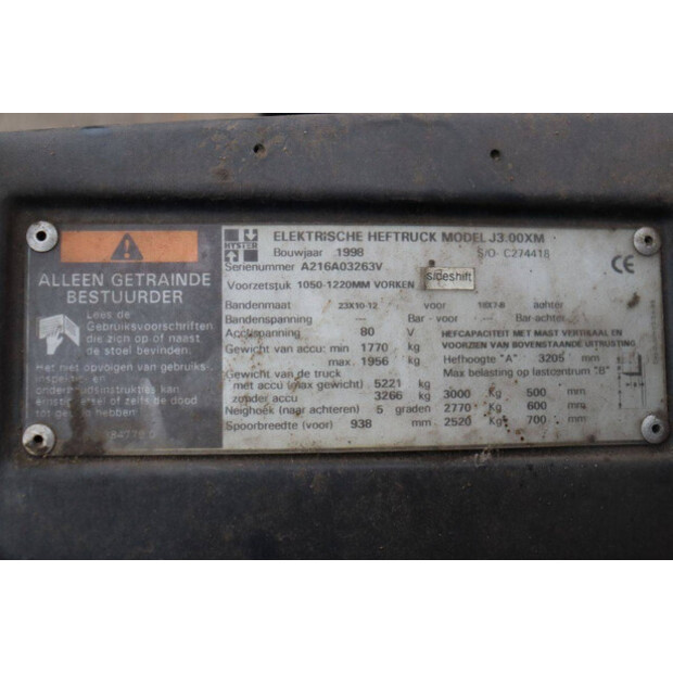 1998 Hyster J3.00XM-46419388