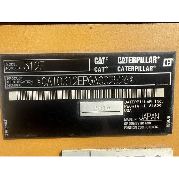 2016 Caterpillar 312E-46452595