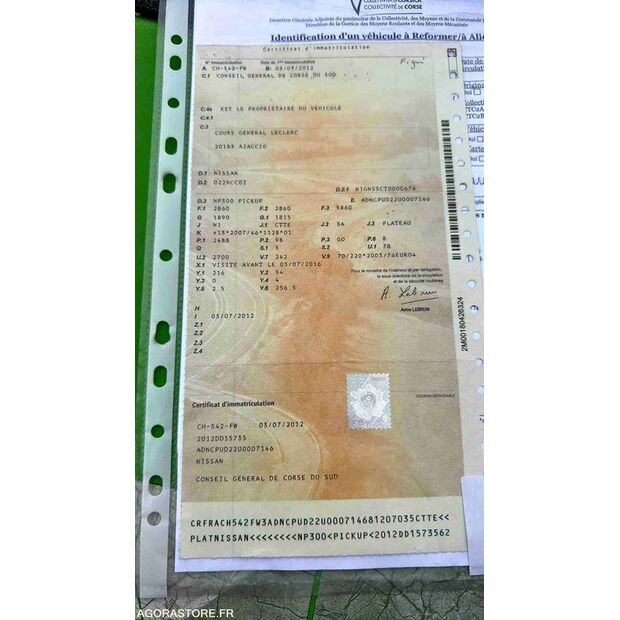 2012 NISSAN PICK-UP-46494726